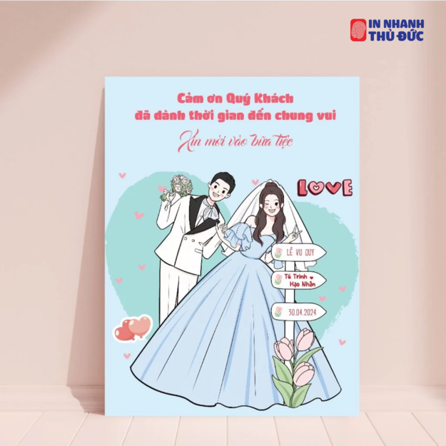 Bảng Welcome dễ thương cho lễ cưới, hỏi, dạm ngõ