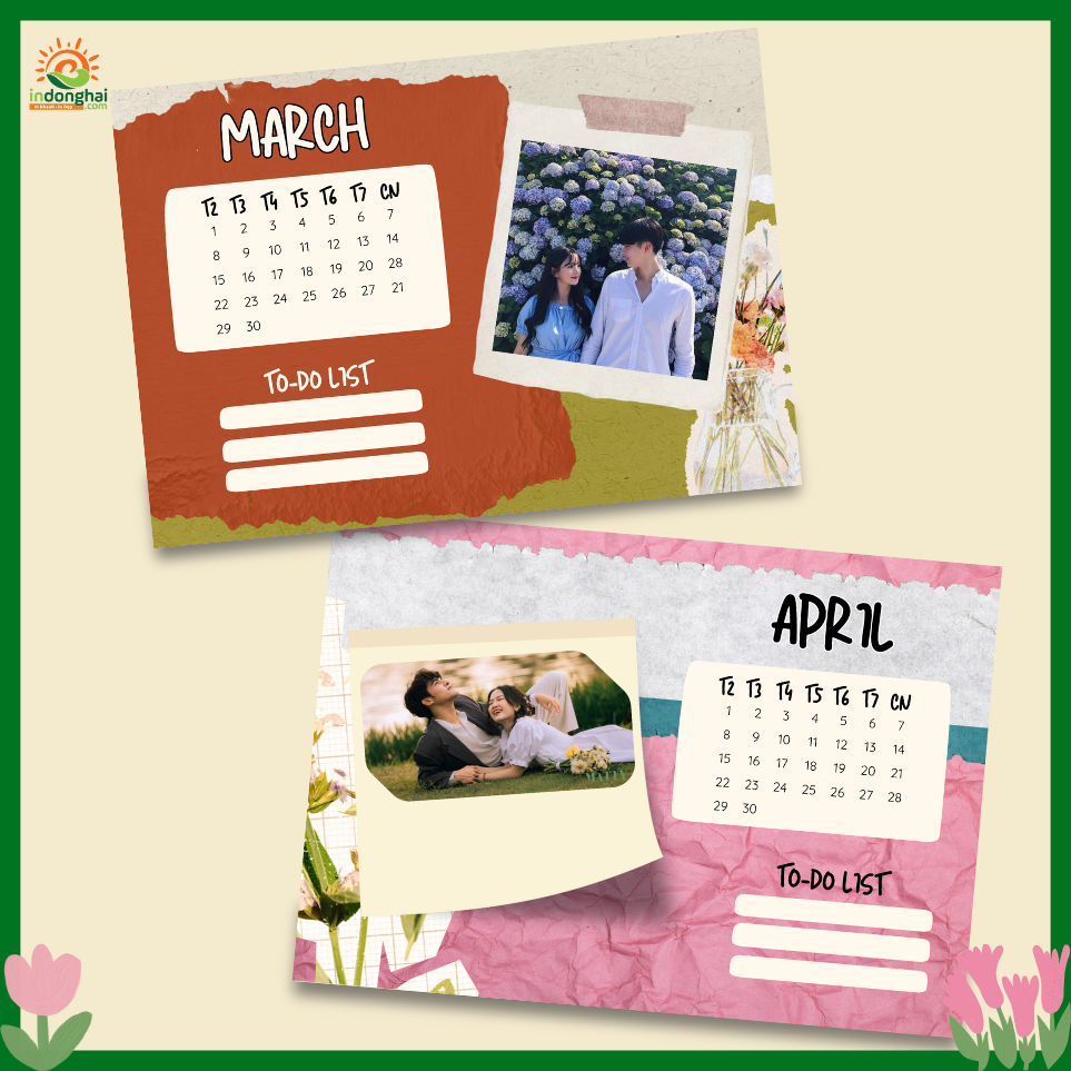 Lịch để bàn ghép ảnh theo yêu cầu