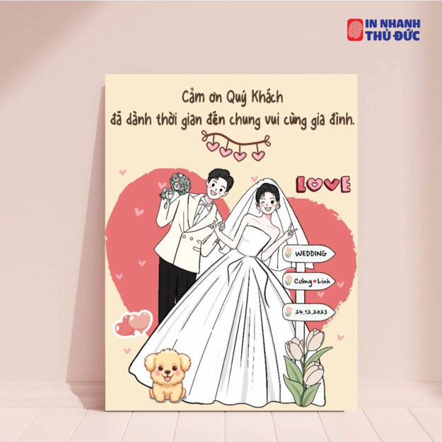 Bảng Welcome dễ thương cho lễ cưới, hỏi, dạm ngõ