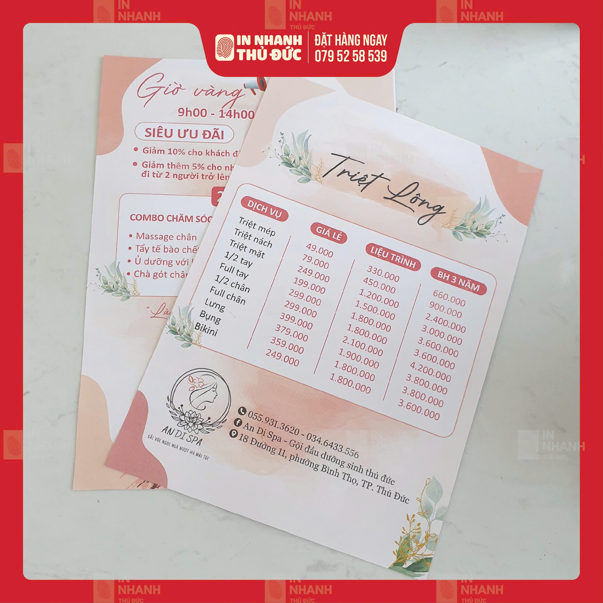 Bộ ấn phẩm Nail - In Nhanh Thủ Đức