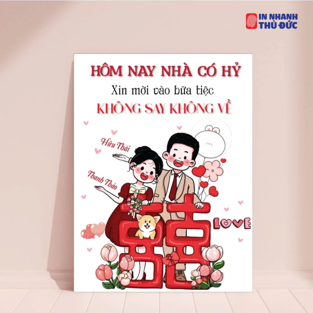 Bảng Welcome dễ thương cho lễ cưới, hỏi, dạm ngõ