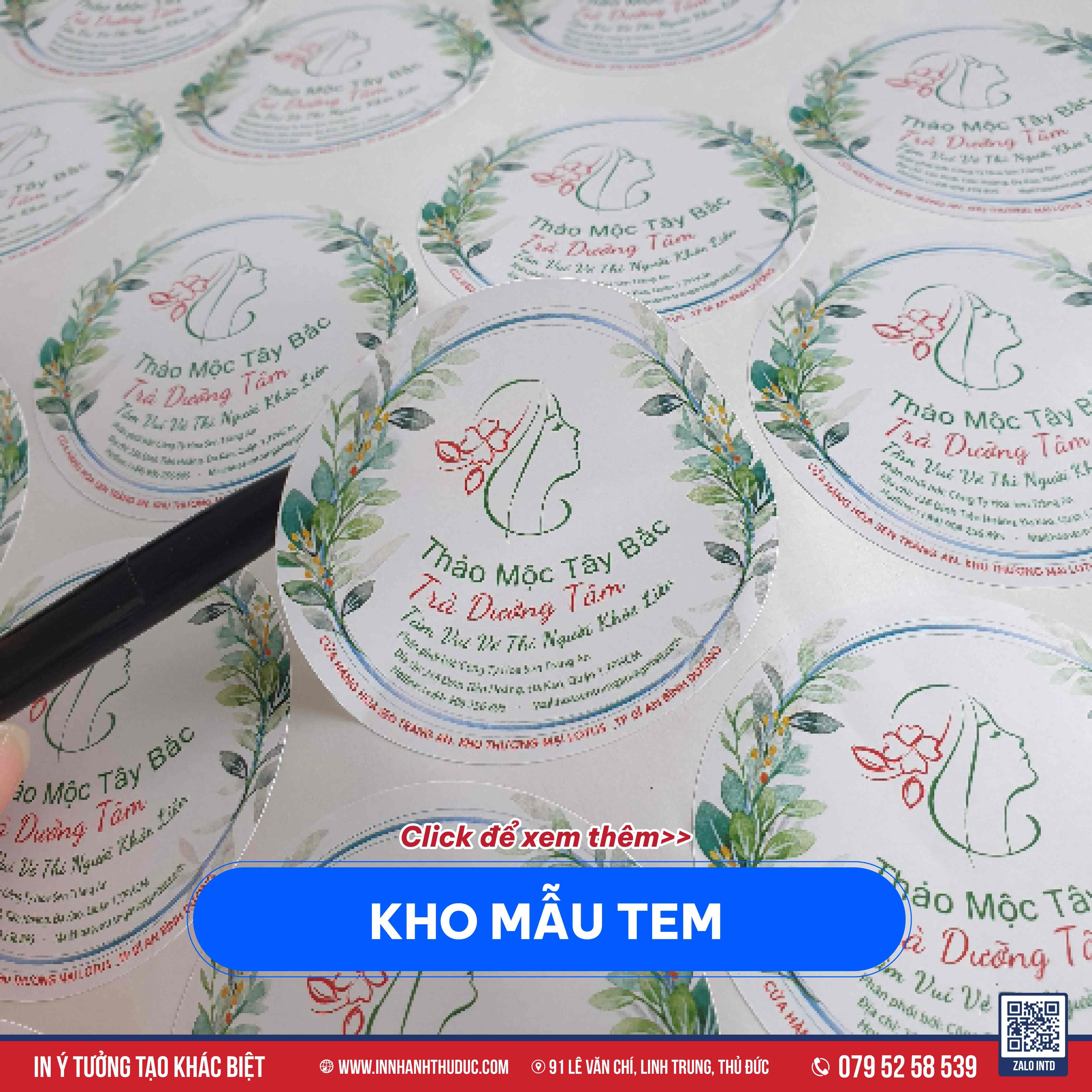 IN ẤN TEM NHÃN STICKER - IN NHANH THỦ ĐỨC - 0795258539
