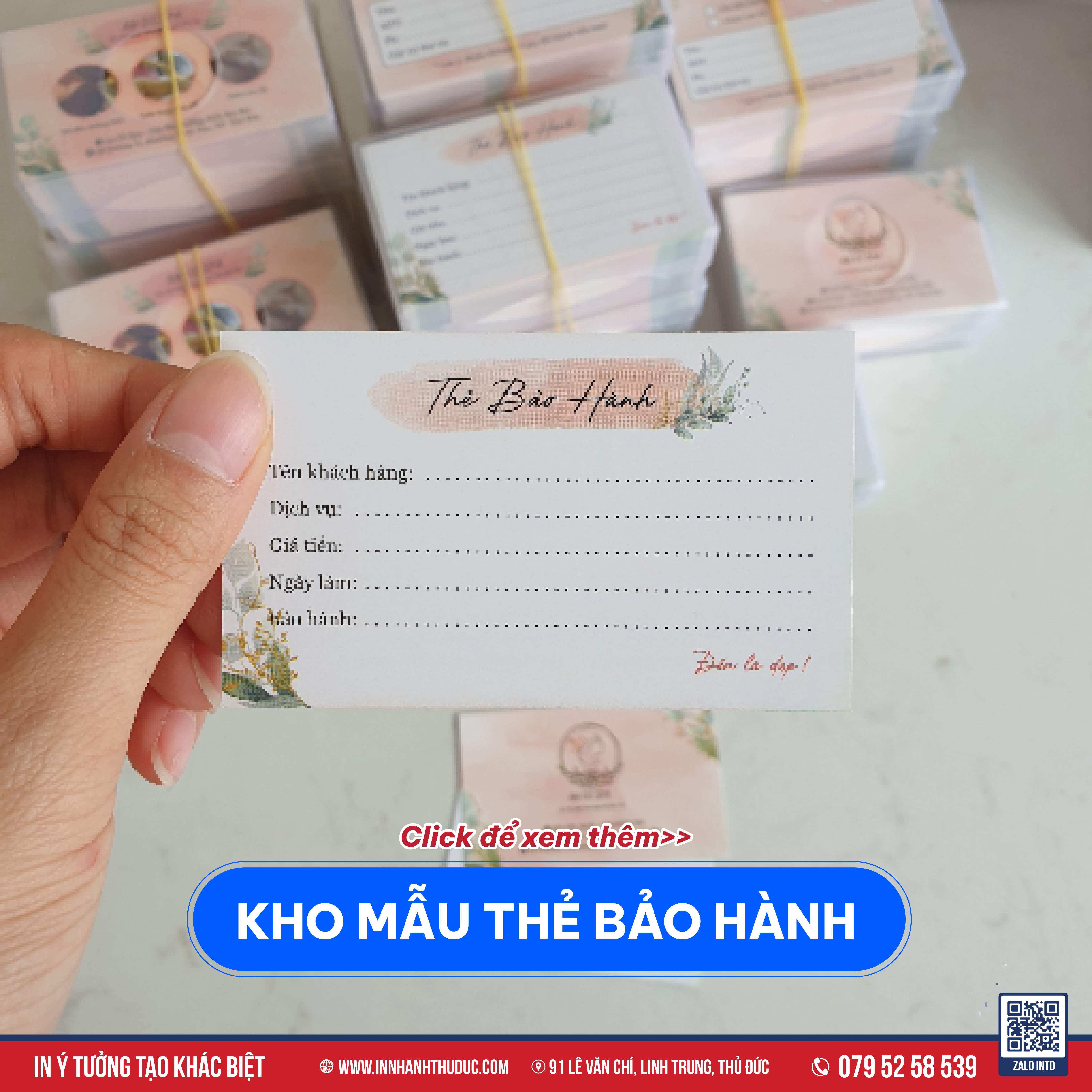 IN ẤN THẺ BẢO HÀNH - IN NHANH THỦ ĐỨC - 0795258539