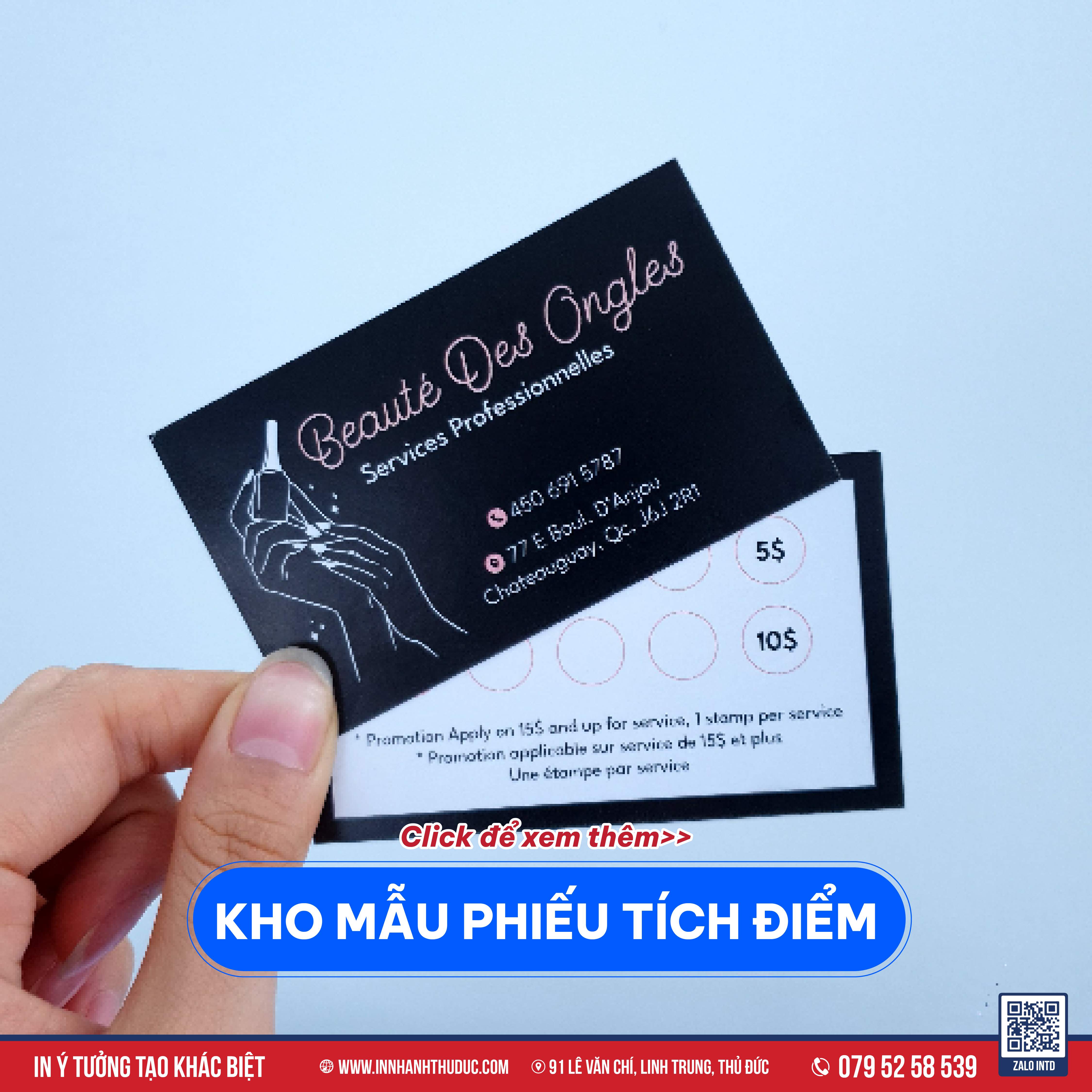 IN ẤN PHIẾU TÍCH ĐIỂM - IN NHANH THỦ ĐỨC - 0795258539