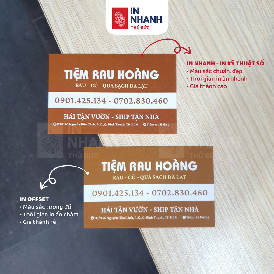 Sự khác biệt giữa in nhanh và in offset