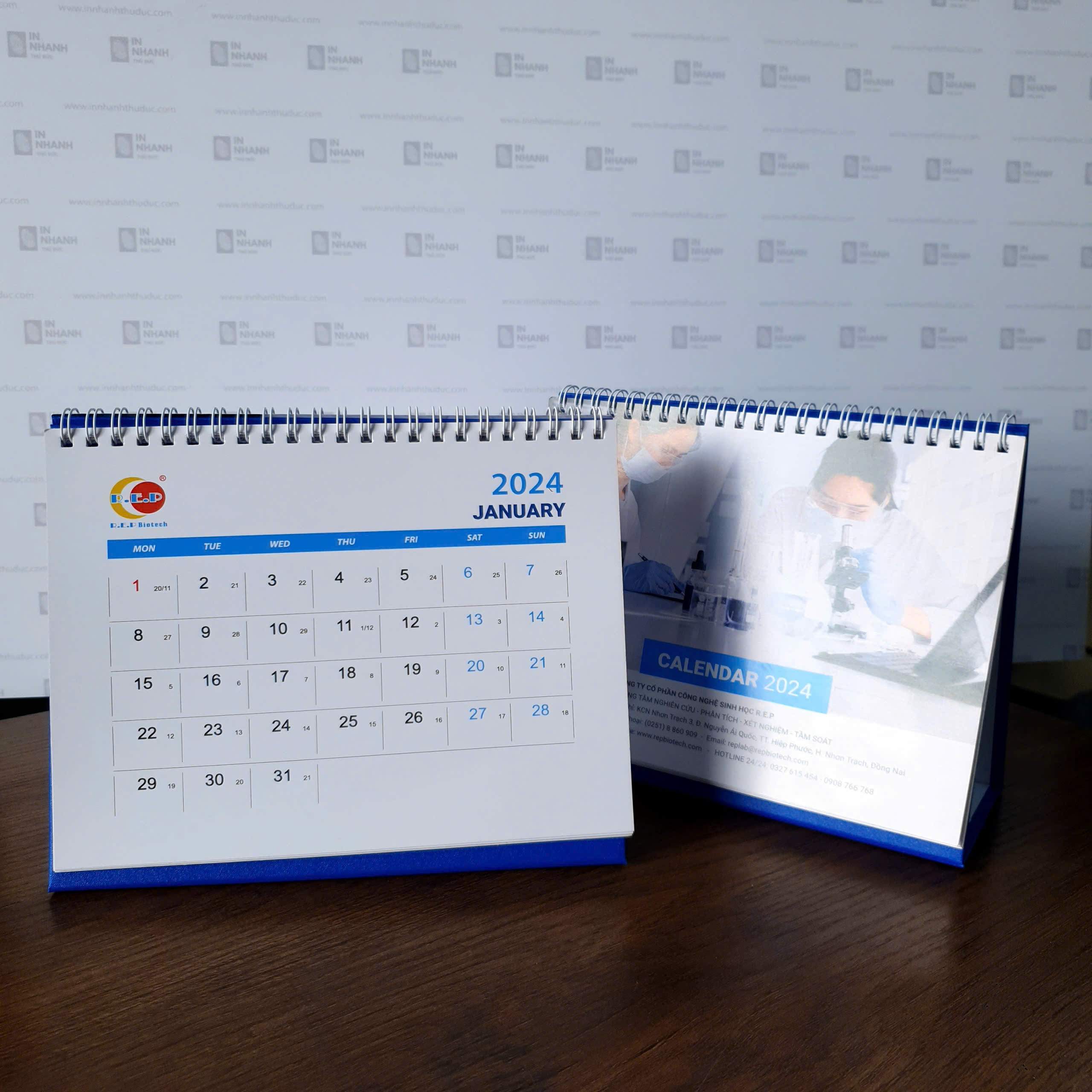 Lịch để bàn 14