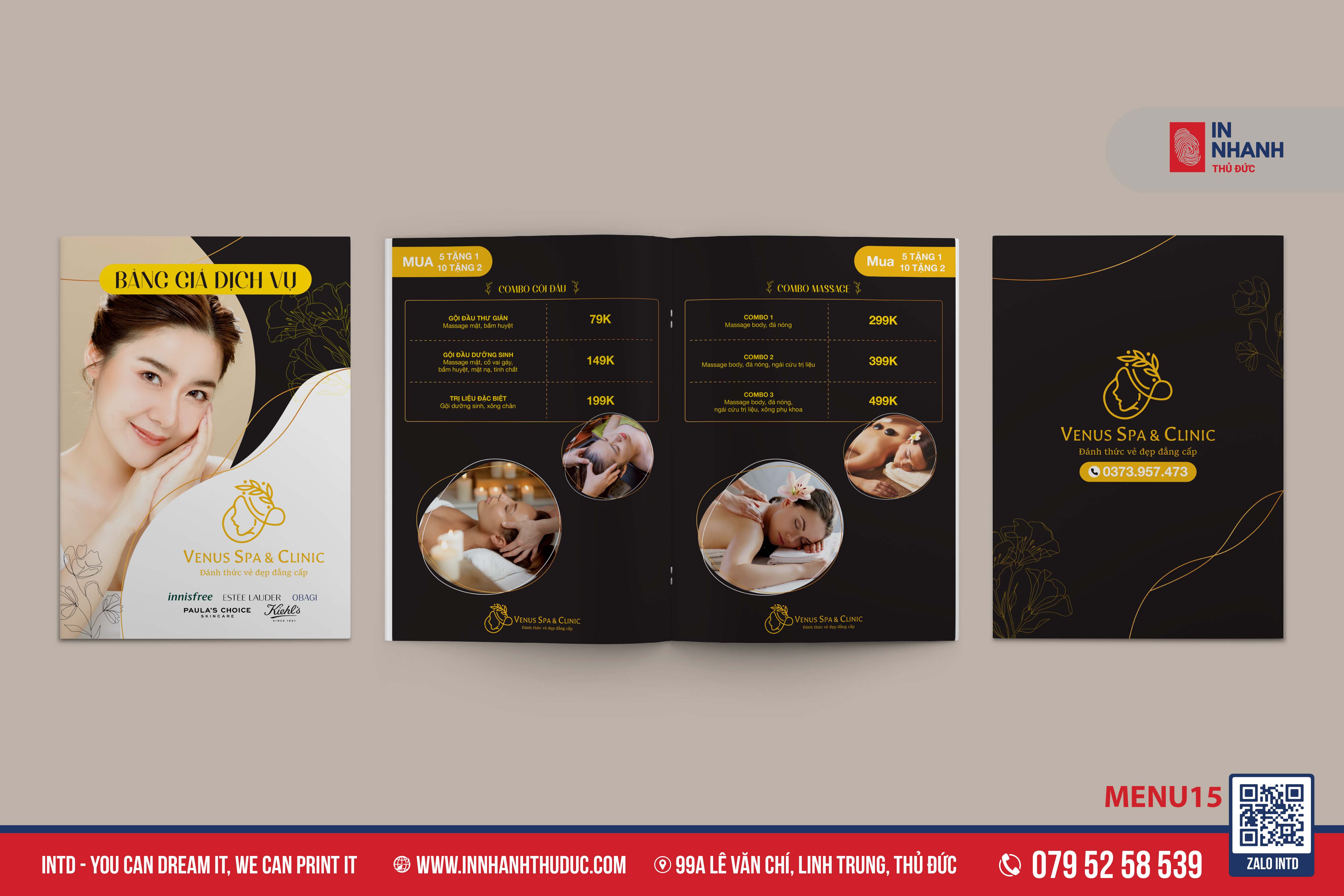 MẪU MENU CUỐN - IN NHANH THỦ ĐỨC