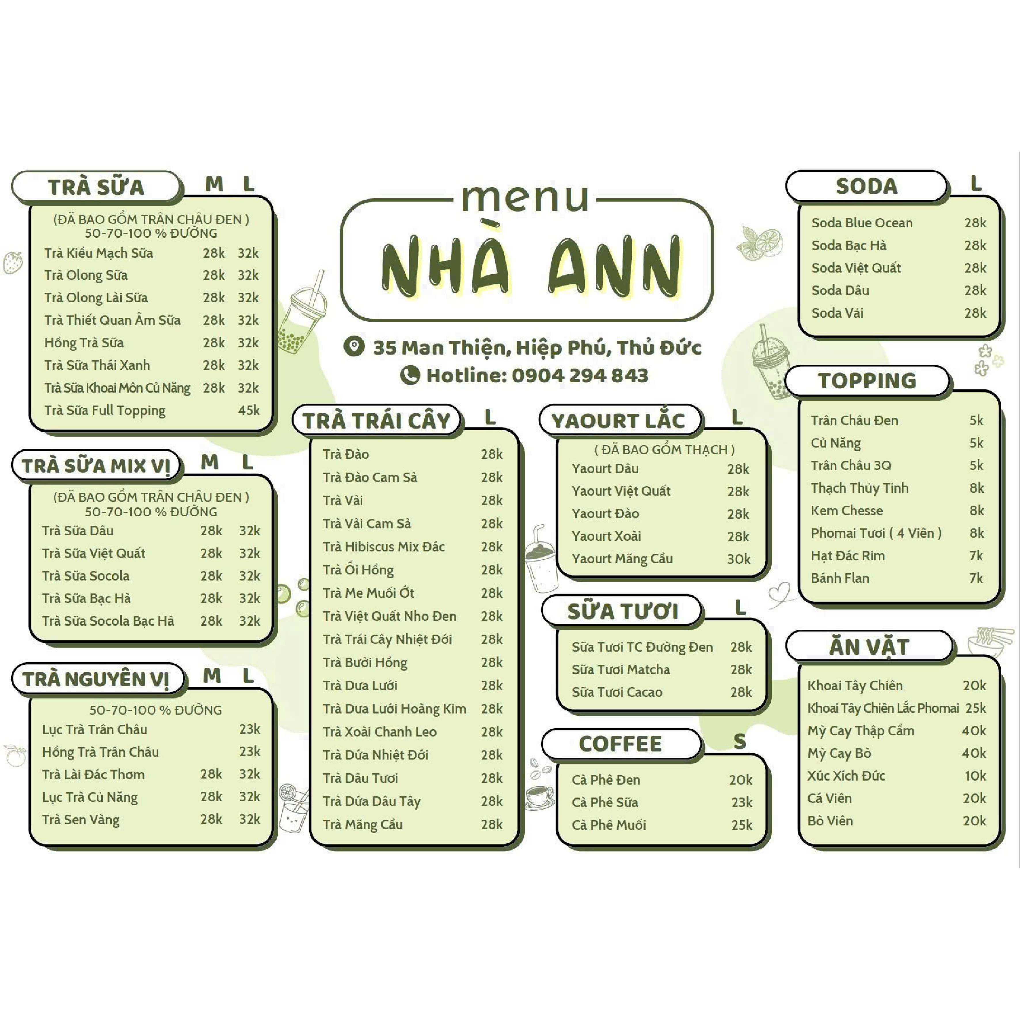 Menu bồi Formex - In nhanh thủ đức