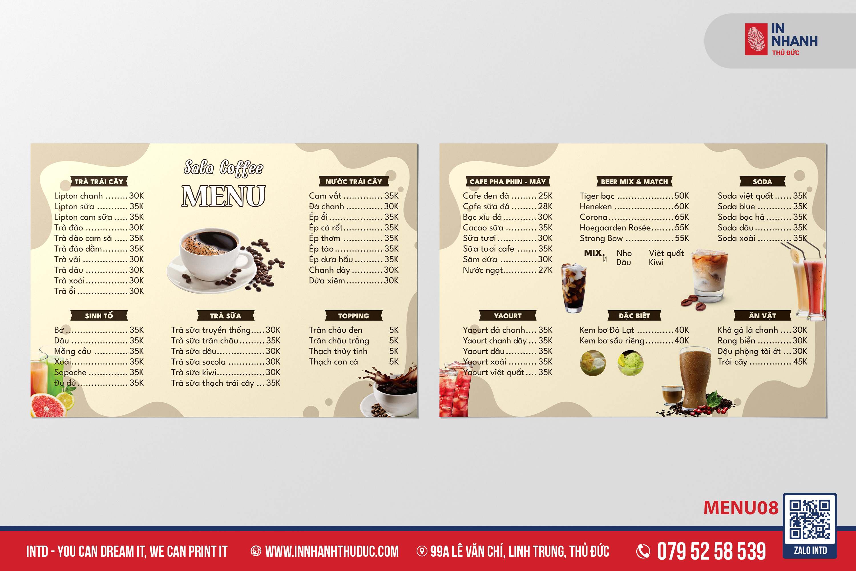 Menu bồi Formex - In Nhanh Thủ Đức