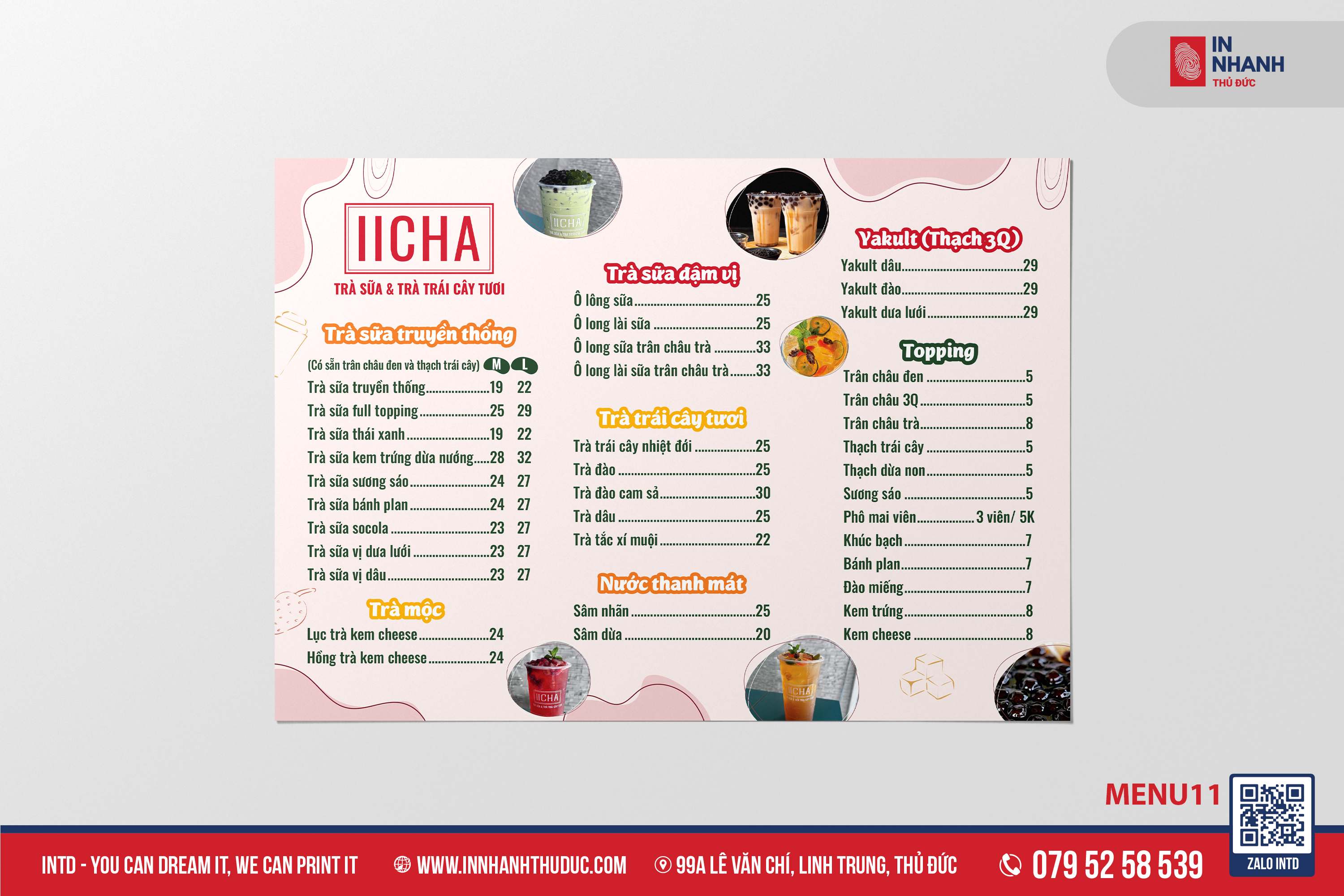 Menu bồi Formex - In Nhanh Thủ Đức