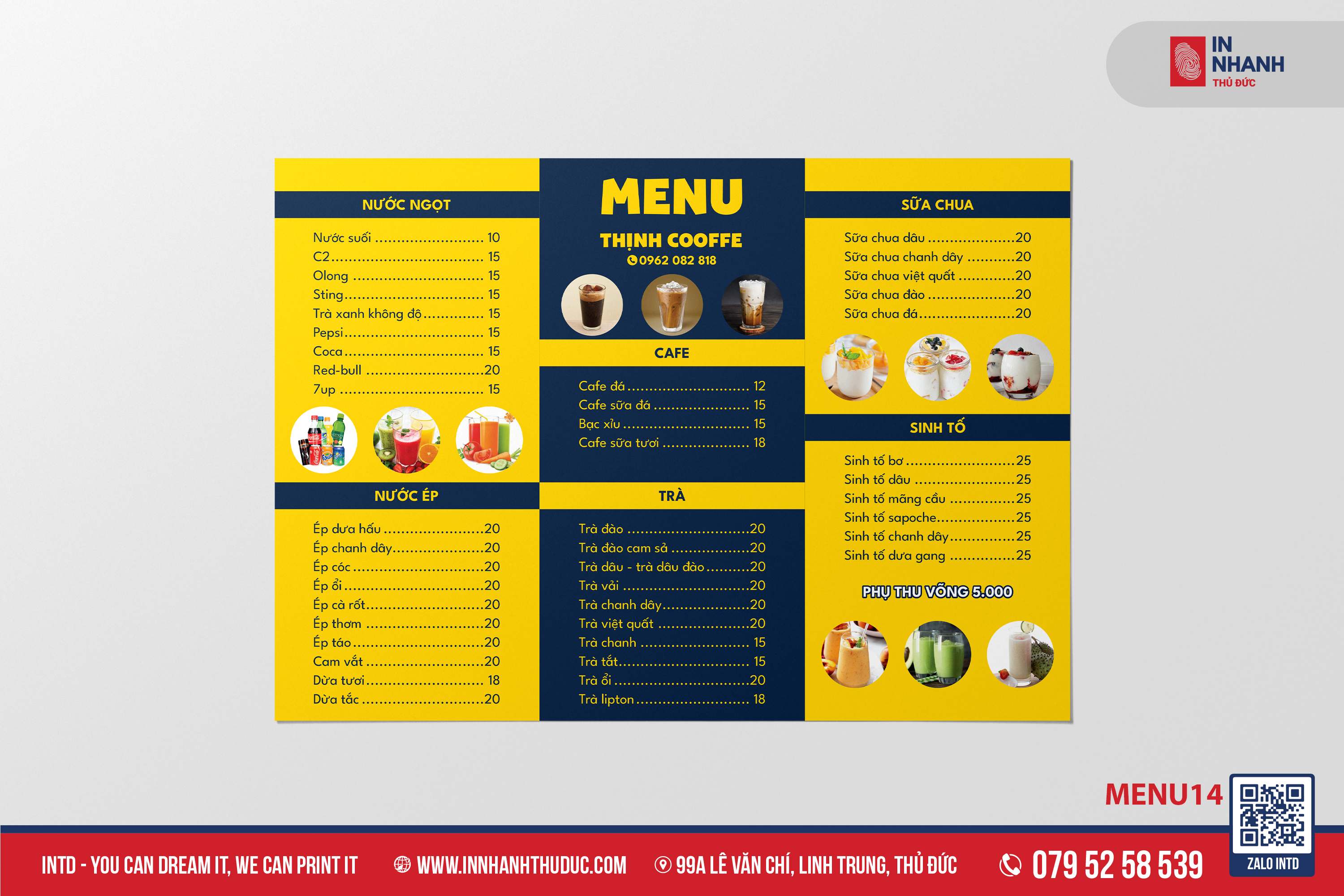 Menu bồi Formex - In Nhanh Thủ Đức