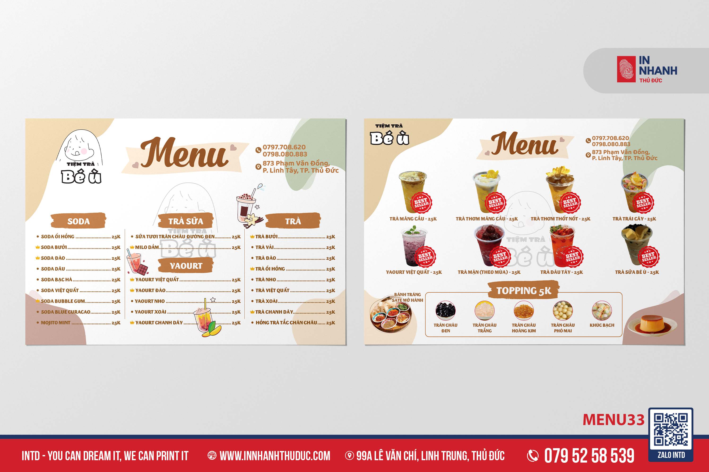 Menu bồi Formex - In Nhanh Thủ Đức