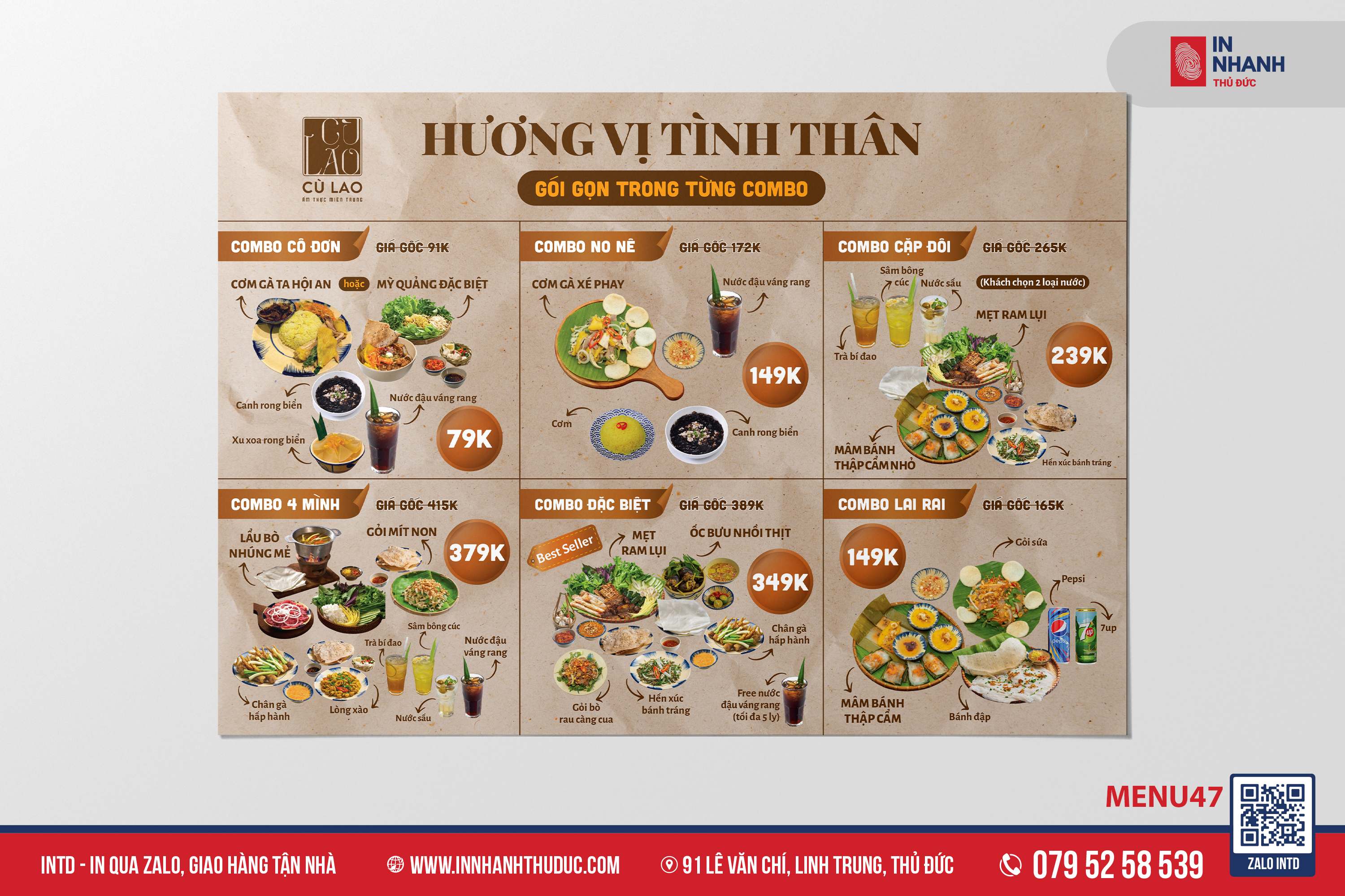 Menu bồi Formex - In Nhanh Thủ Đức