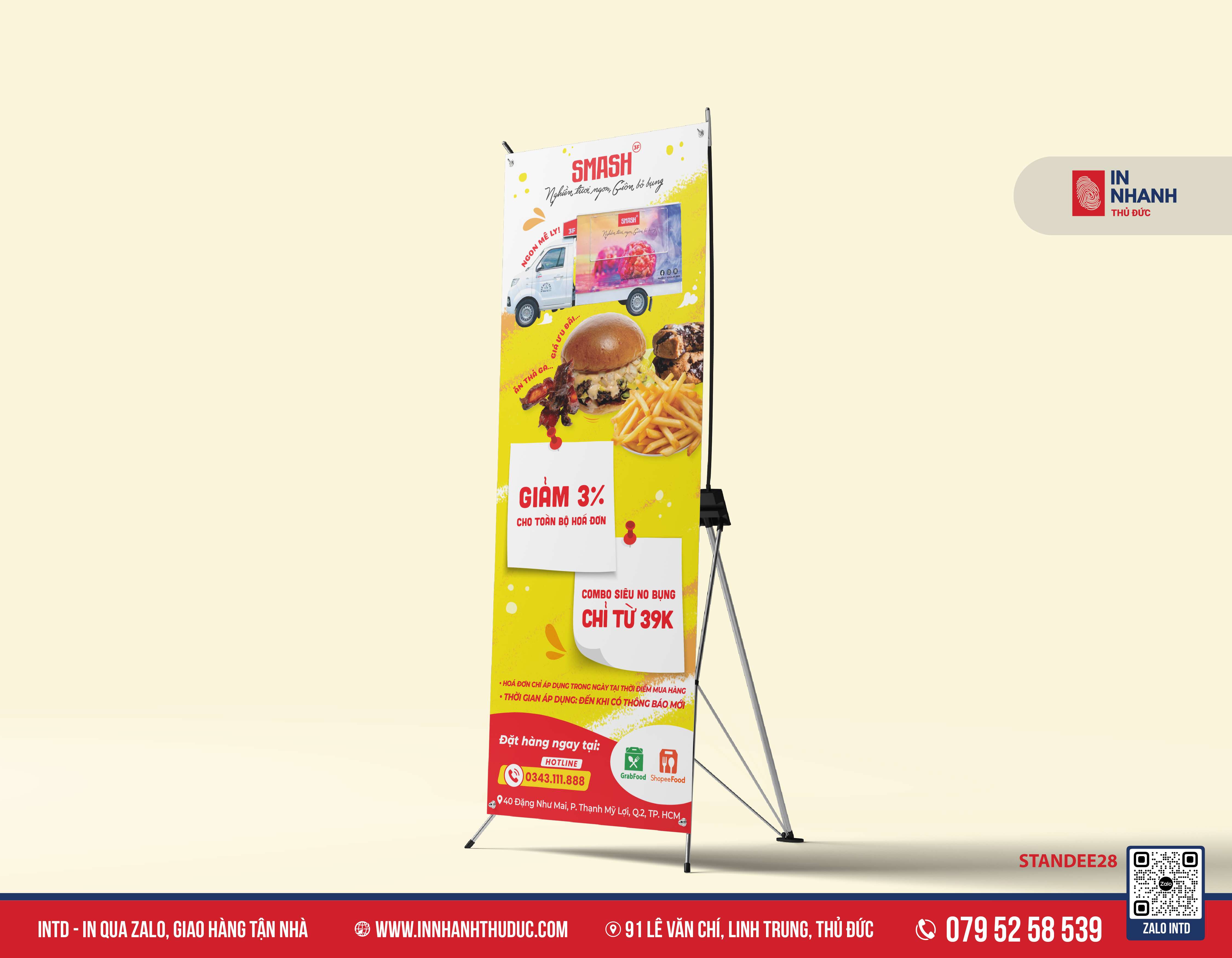 Mẫu Standee tại In Nhanh Thủ Đức
