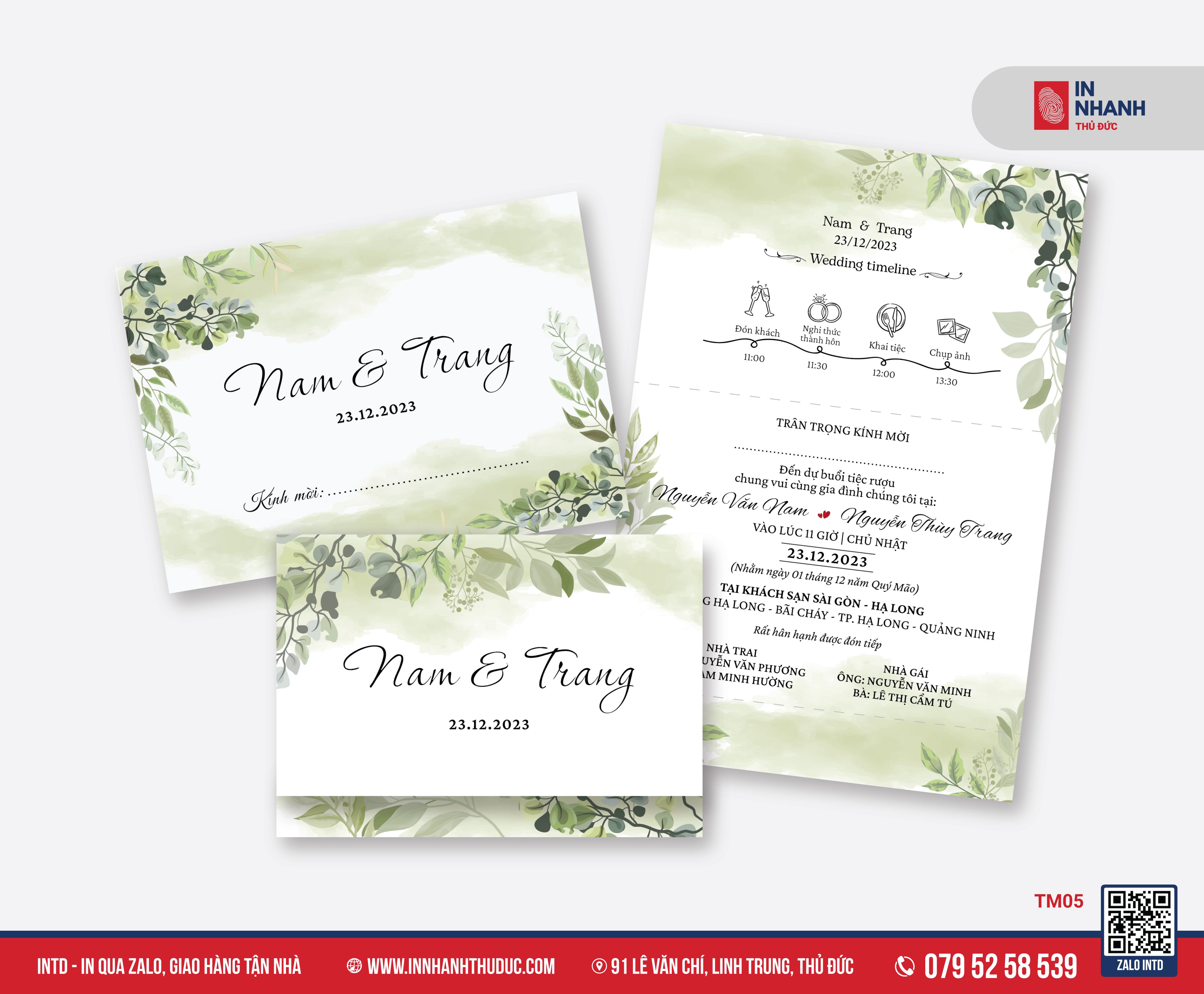 thiệp thôi nôi 1