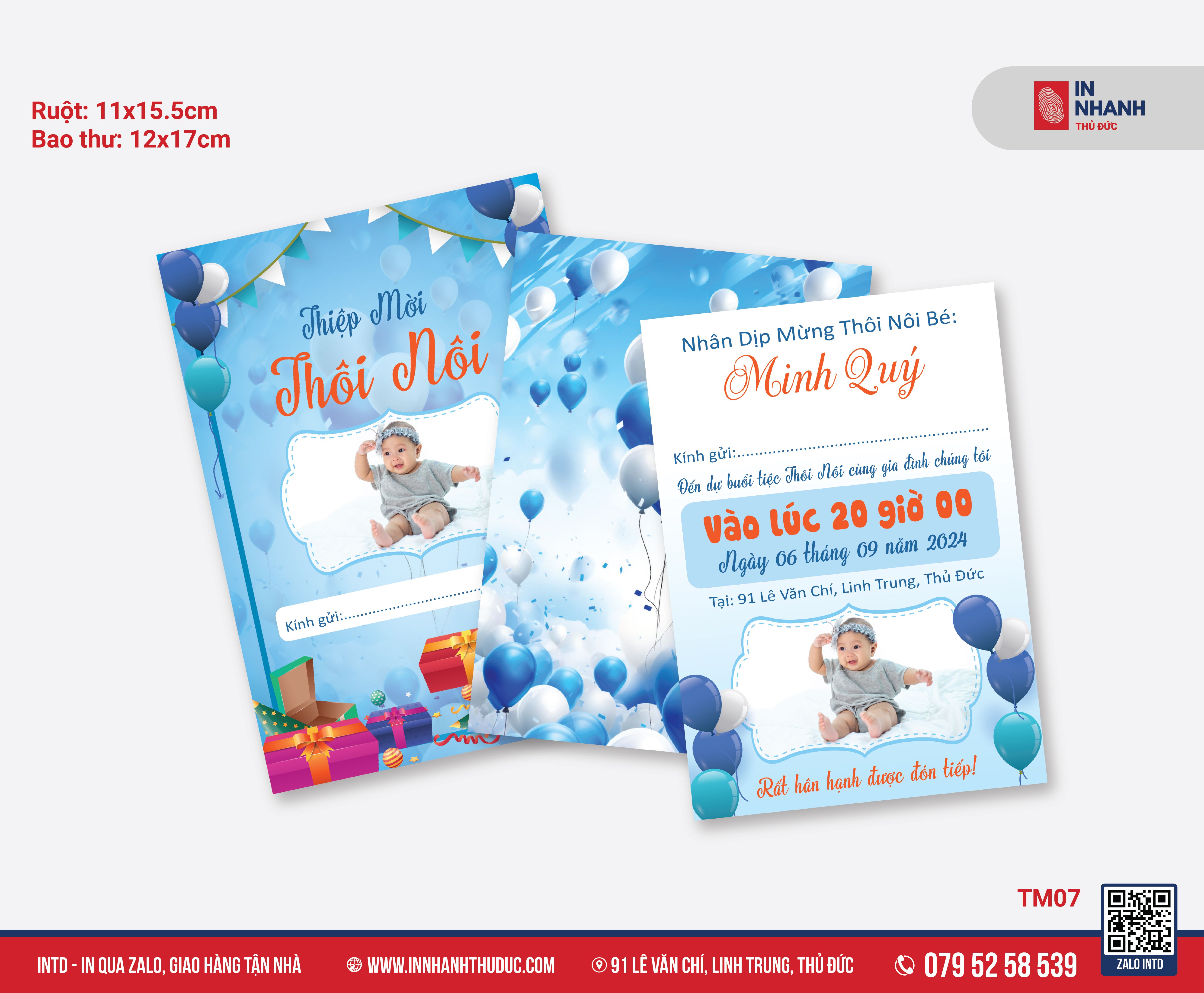 thiệp thôi nôi 12