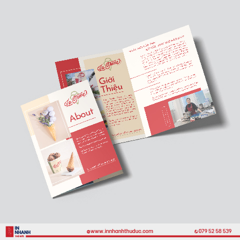 In tờ gấp đôi - Folded Flyer