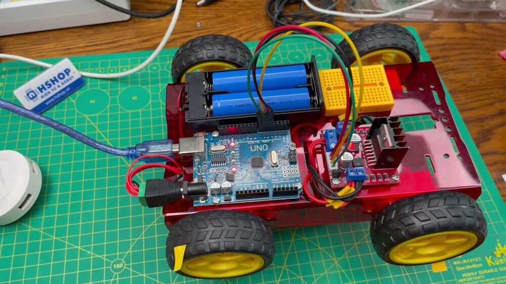 Hướng dẫn lắp khung xe Robot Chasiss 4WD Car R1