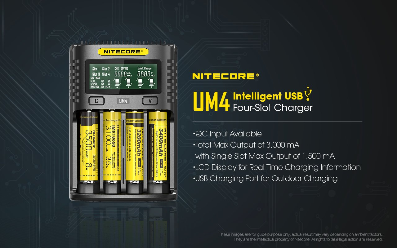 Bộ sạc pin đa năng NITECORE Battery Charger UM4