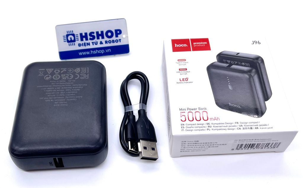 Pin dự phòng USB-C 5VDC 2A 5000mAh Mini Power Bank