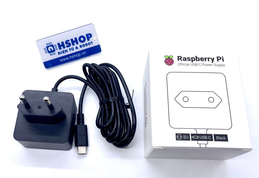 Nguồn Chính Hãng Official Raspberry Pi 4 Power Supply 5.1VDC 3A 15W USB-C