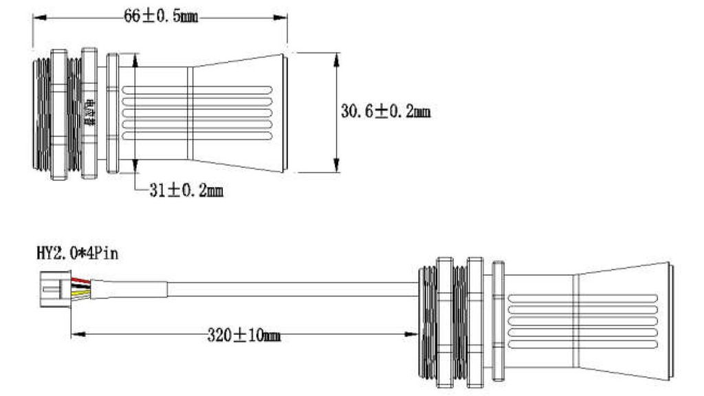 Cảm biến siêu âm chống nước DFRobot A01NYUB Waterproof Ultrasonic Distance Sensor (28~750cm, UART, IP67)