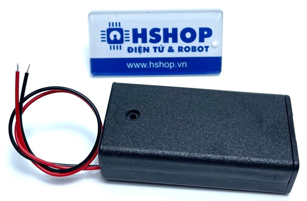 Hộp 2 pin AA nối tiếp có công tắc nguồn
