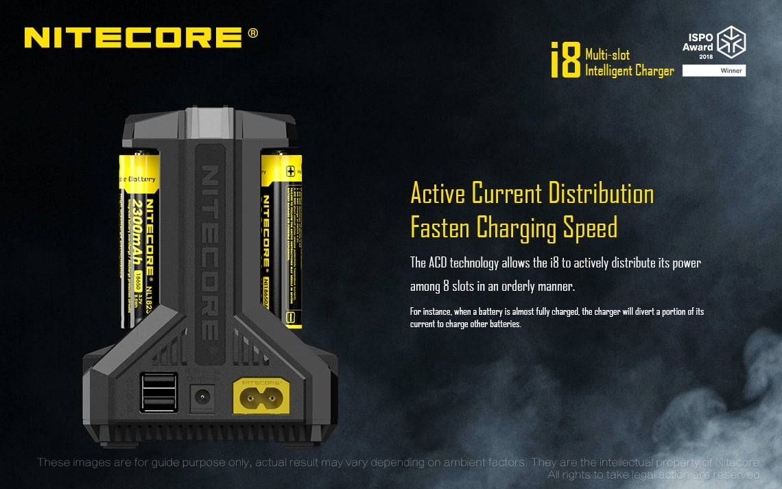 Bộ sạc pin đa năng NITECORE Battery Charger I8