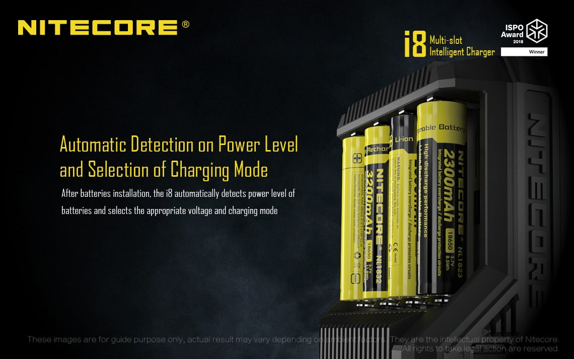 Bộ sạc pin đa năng NITECORE Battery Charger I8