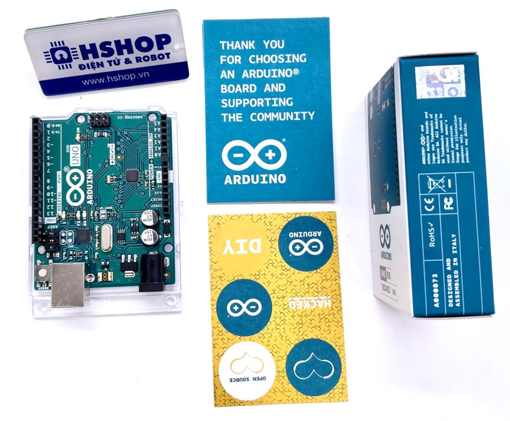 Arduino Uno Rev3 SMD chính hãng (Original - Made in Italy)