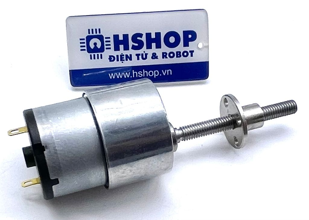 Động Cơ DC giảm tốc trục vít JGB37-520 M6 Screw Geared Motor kèm đai ốc