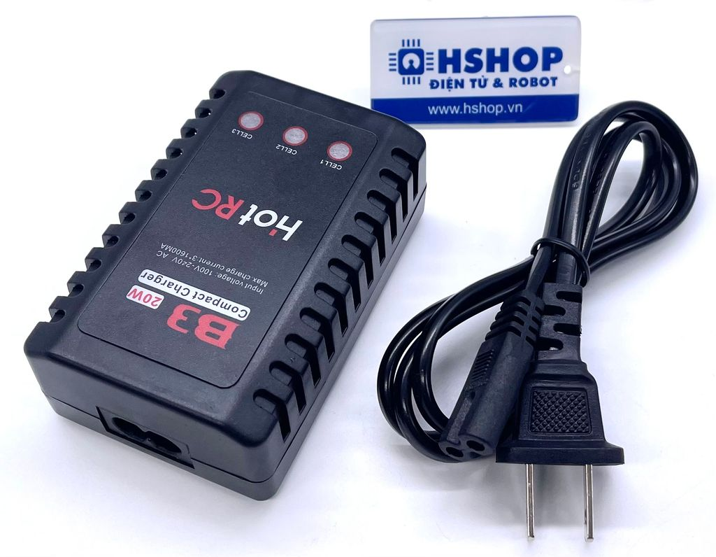 Bộ sạc cân bằng pin Lipo Battery Balance Charger B3 20W 2S-3S HotRC