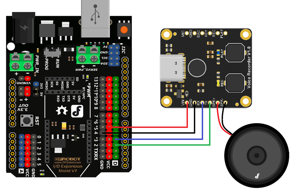 Mạch DFRobot Fermion: Voice Recorder Module (Breakout)