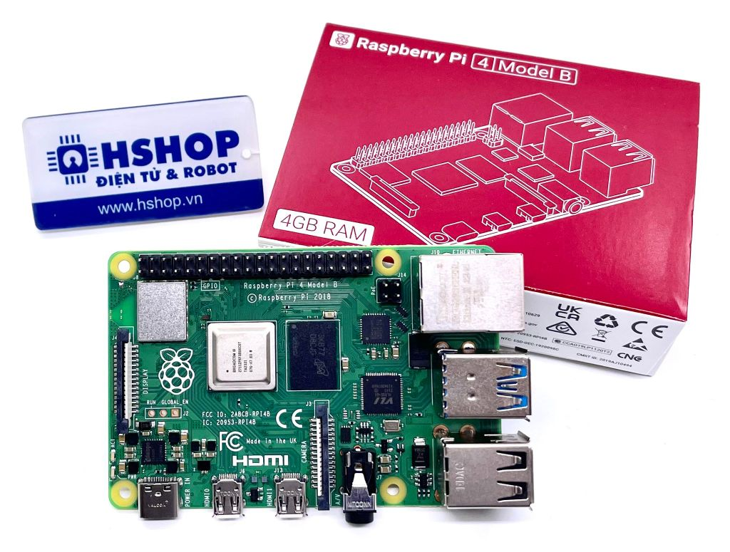 Máy tính Raspberry Pi 4 Model B (Made in UK)