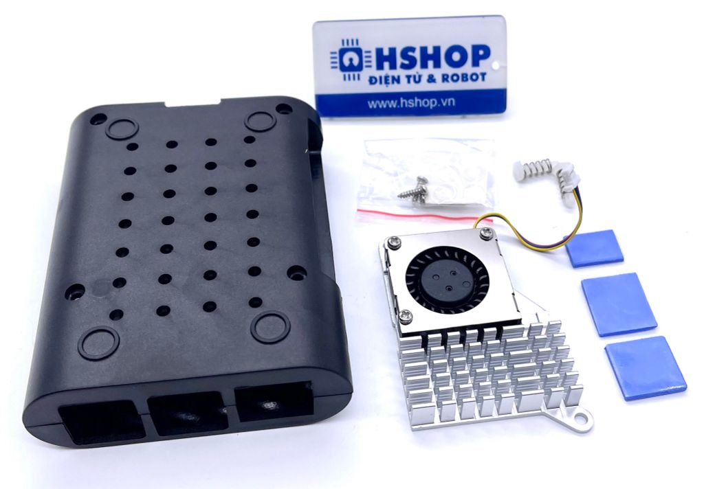 Vỏ Raspberry Pi 5 ABS Case with Aluminium Heatsink & PWM Fan V2