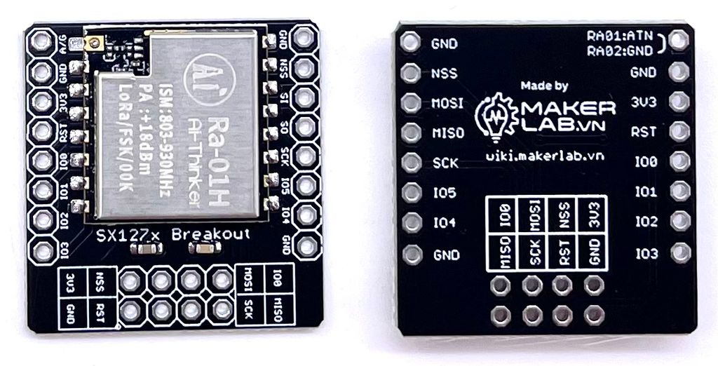 Mạch thu phát RF SPI Lora SX1276 868/915MHz Ra-01H Ai-Thinker Breakout