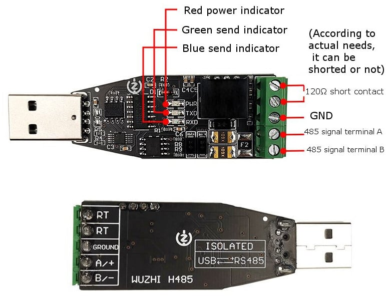 Bộ chuyển có cách ly USB to RS485 Isolated Converter ZK-H485