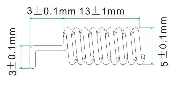 Anten Lora 868/915Mhz 2dBi lò xo