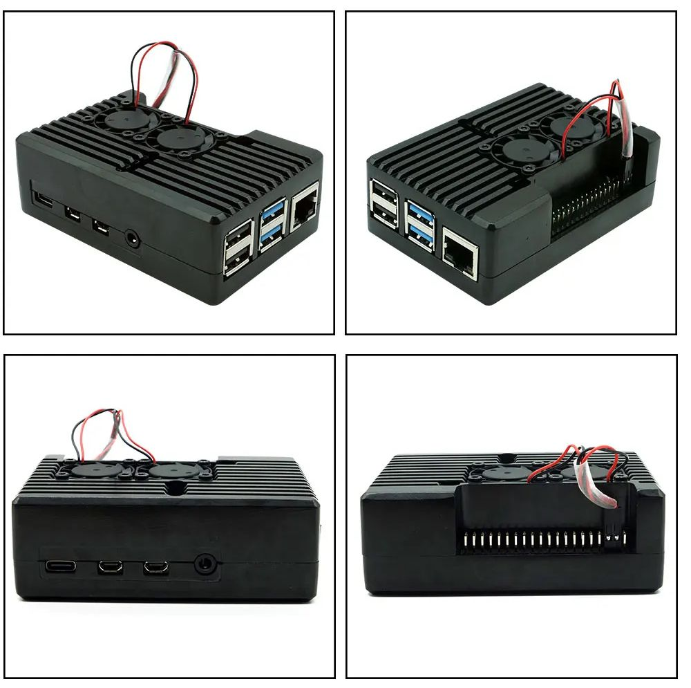 Vỏ nhôm nguyên khối Raspberry Pi 4 Aluminium Heatsink Case with Fan