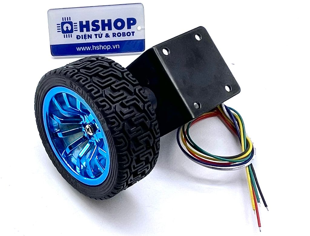 Bộ động Cơ DC Servo JGB37-520 kèm gá bắt và bánh xe V2 65mm