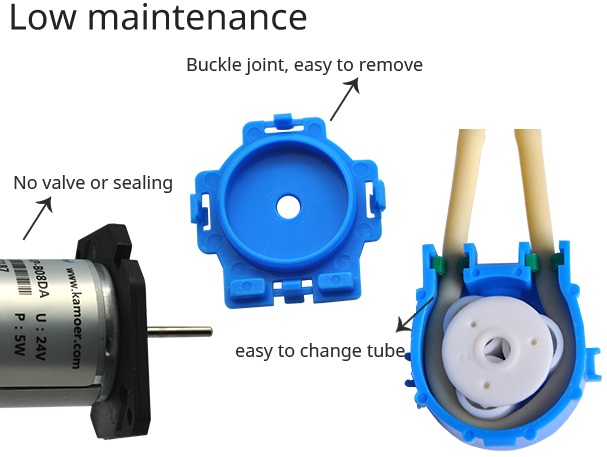 Bơm nhu động Kamoer Peristaltic Pump NKP-DCL-S10B 12VDC