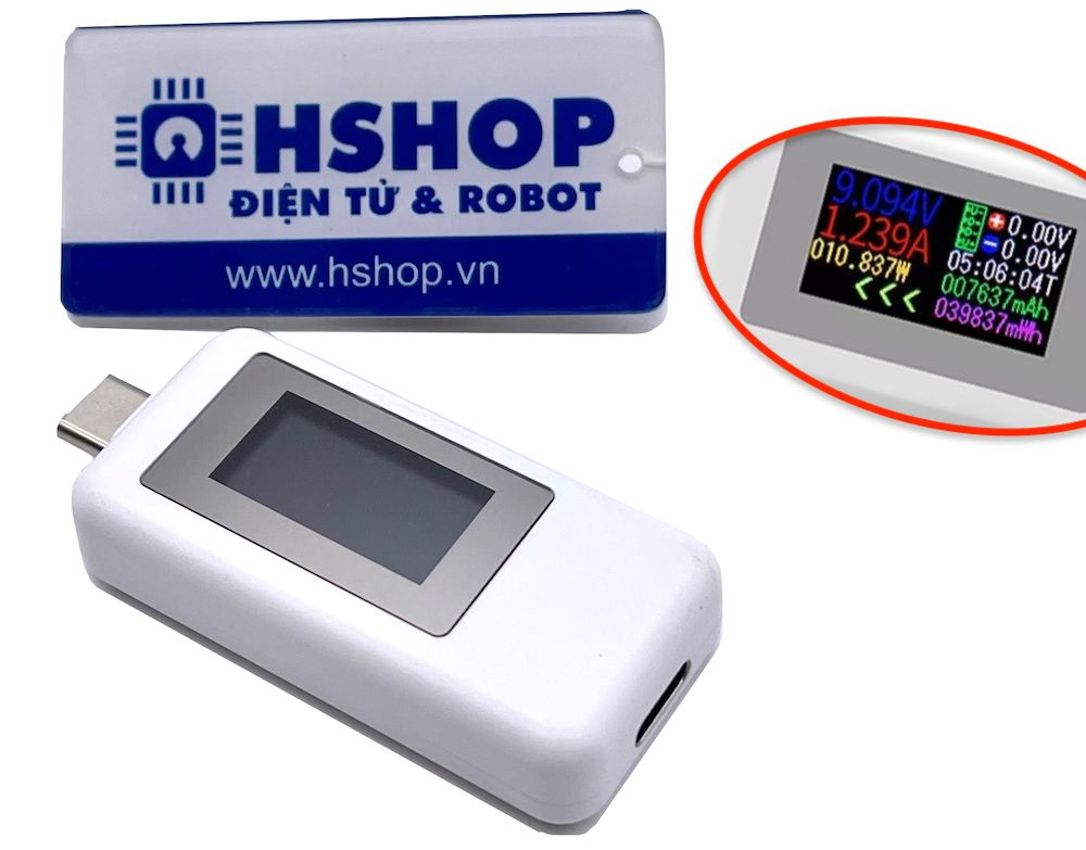 Đo kiểm tra dòng điện, điện áp đa năng USB-C Tester KEWEISI KWS-1902C