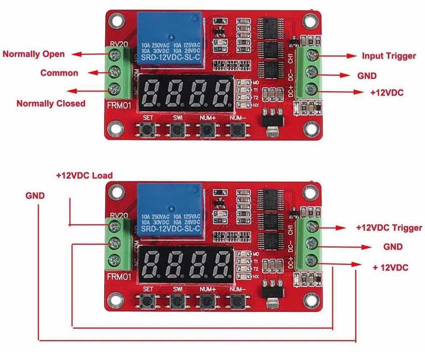 Mạch điều kiển Relay Timer định thời gian 18 chức năng FRM01