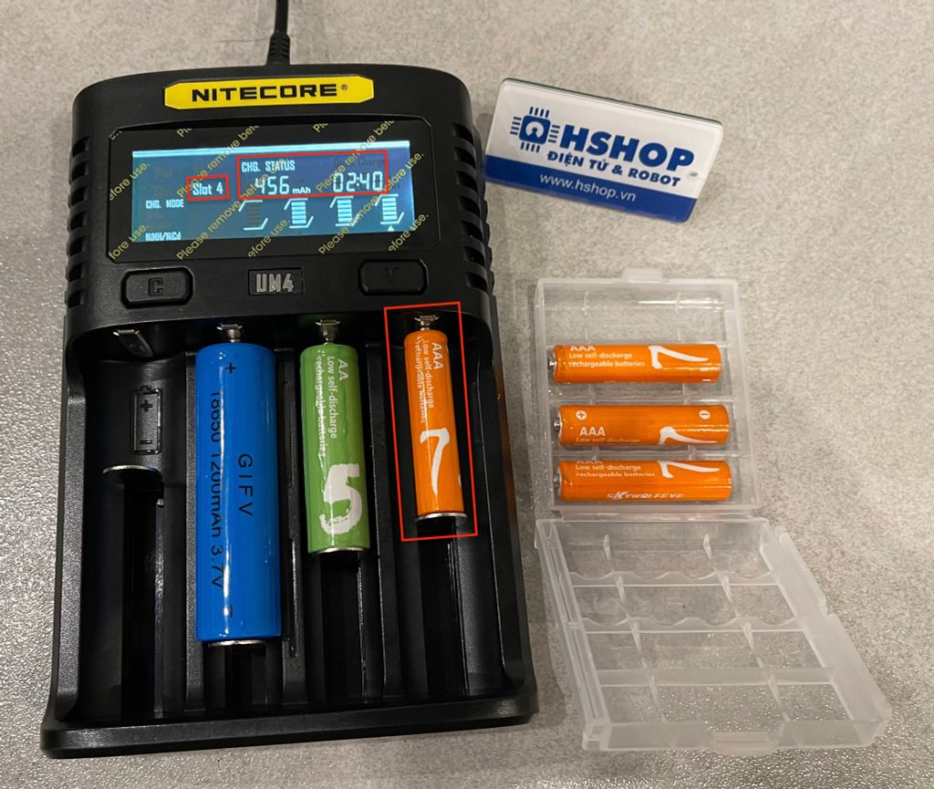 Pin sạc AAA NiCd Rechargeable Battery 450mAh 2C No7