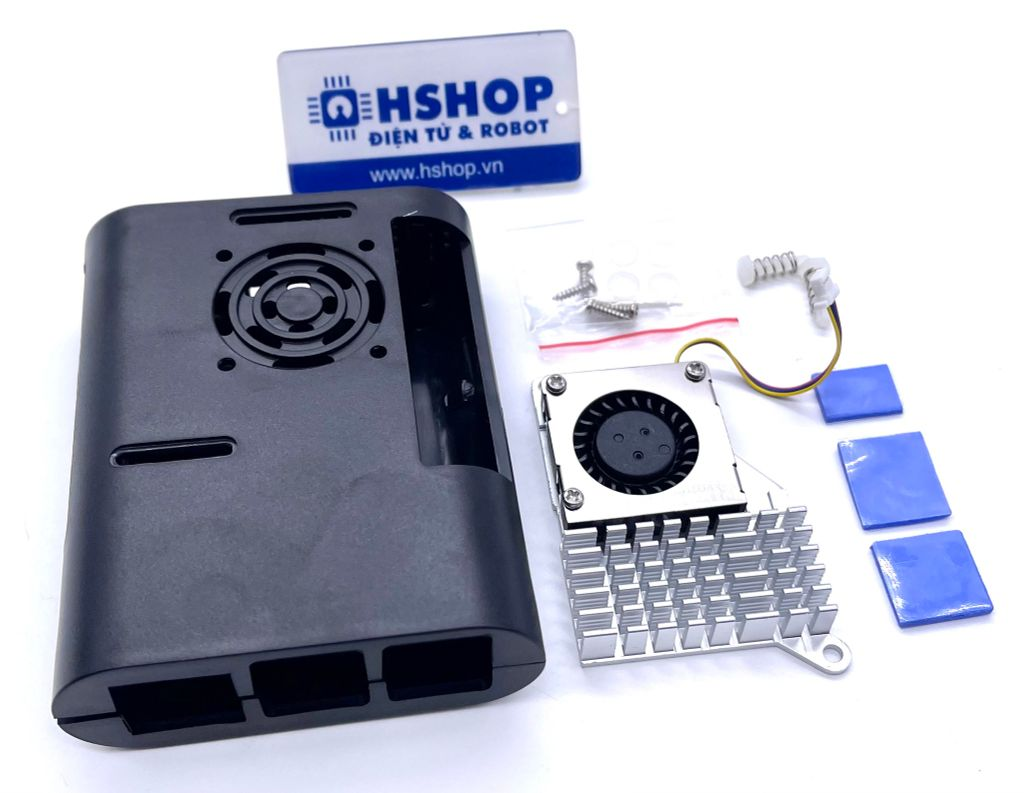 Vỏ Raspberry Pi 5 ABS Case with Aluminium Heatsink & PWM Fan V2