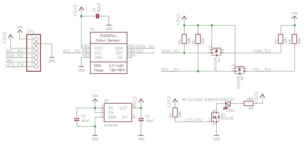 Cảm biến màu sắc I2C TCS34725 Color Sensor V2