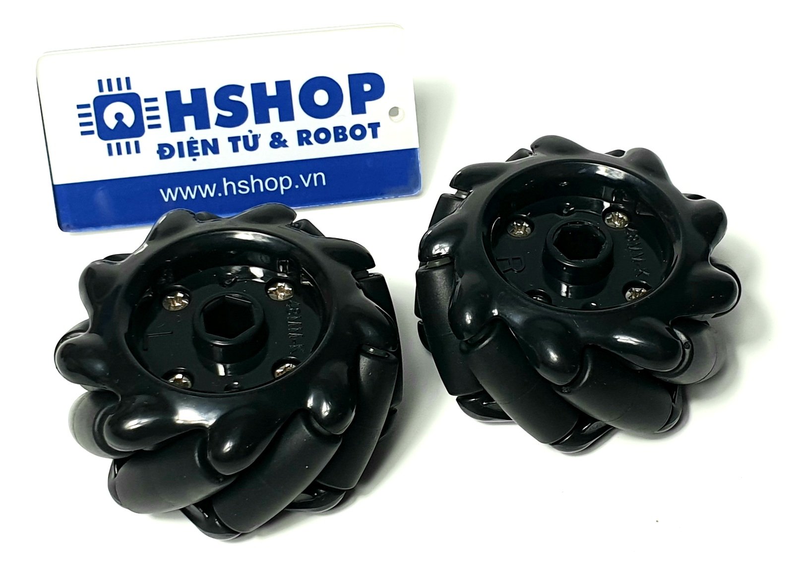 Cặp bánh xe Mecanum L + R nhựa đường kính 48mm
