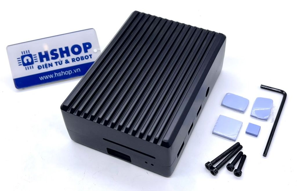 Vỏ nhôm nguyên khối Raspeberry Pi 4 Aluminium Heatsink Case (Passive Cooling, Silent)