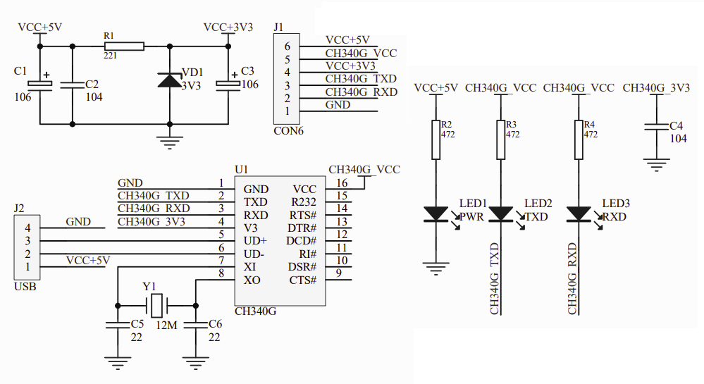 Mạch chuyển USB UART CH340G