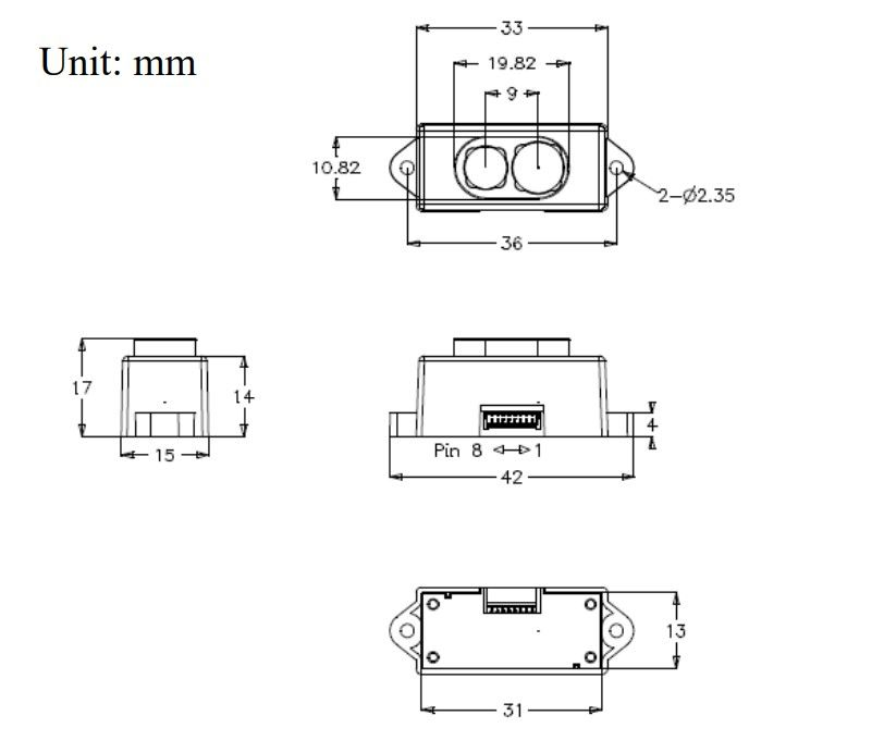 Cảm biến khoảng cách DFRobot ToF IR Distance Sensor (0.2~12m)